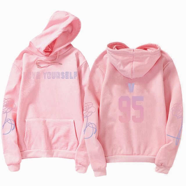 Áo Hoodie nỉ V BTS hoody dài tay áo nỉ thu đông có mũ