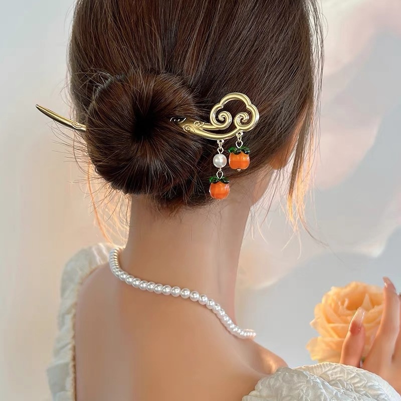Trâm cài tóc kim loại hình đám mây phong cách cổ điển xinh xắn cho nữ