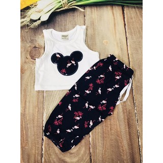 Bộ croptop cho bé gái 9-23kg
