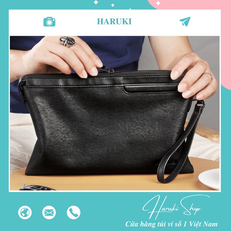 Túi Clutch Da Nam Cầm Tay Cao Cấp Sang Trọng Lịch Lãm - HARUKI Shop