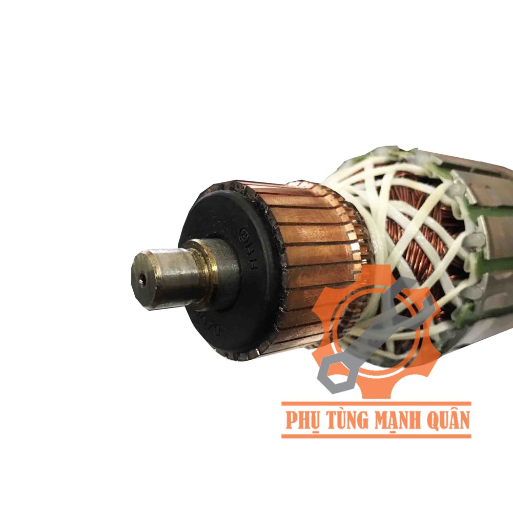 Rotor/ruột máy cắt nhôm 255 dây curoa thân 57 tặng kèm chổi than cao cấp