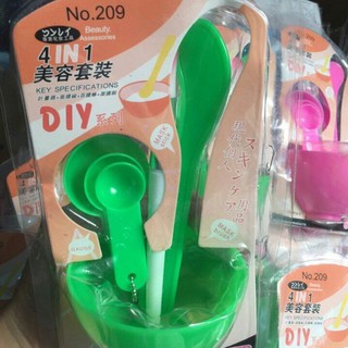 Bộ chén cọ đắp mặt nạ 4in1