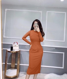 ĐẦM BODY TAY DÀI CỔ TRÒN