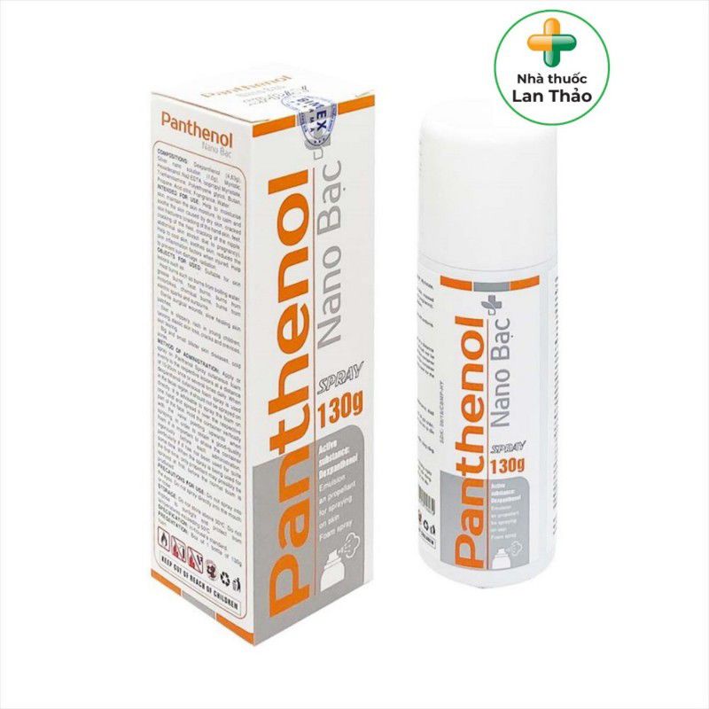 CHAI XỊT PANTHENOL NANO BẠC SRAY 130g