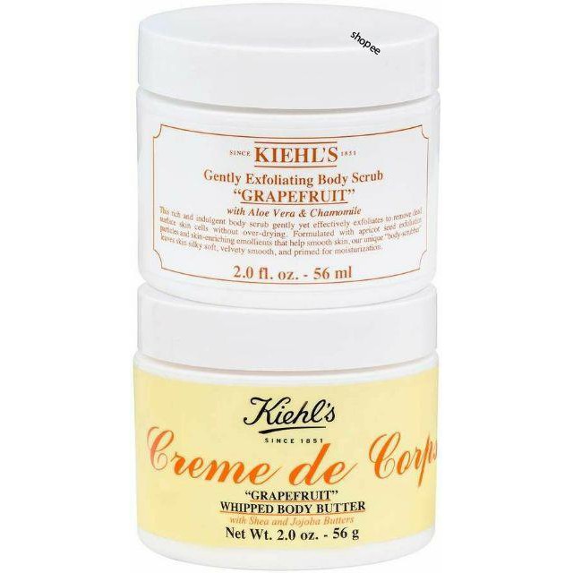 KIEHL'S COMBO Kem tẩy tế bào chết & dưỡng thể hương bưởi