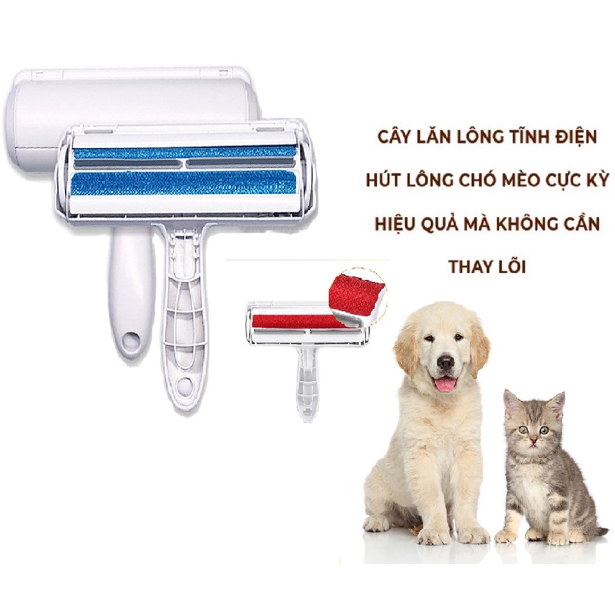 Cây Lăn Lông Thú Cưng, Cây Lăn Tĩnh Điện Hút Lông Chó Mèo Trên Giường, Nệm, Sofa - Cây lăn không cần thay lõi