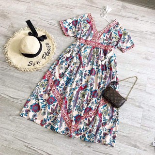Đầm maxi thổ cẩm