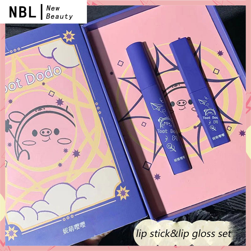 (Hàng Mới Về) Set 2 Son Môi Dạng Lỏng Dưỡng Ẩm Lâu Trôi Lên Màu Tự Nhiên