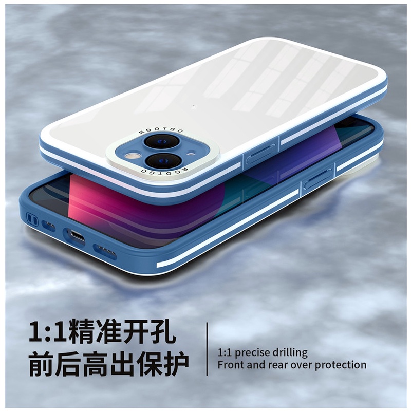 Ốp Điện Thoại Silicon Trong Suốt Chống Sốc Màu Tương Phản Cho iPhone 13 Pro Max 12 11 XR XS X SE 7 8 Plus