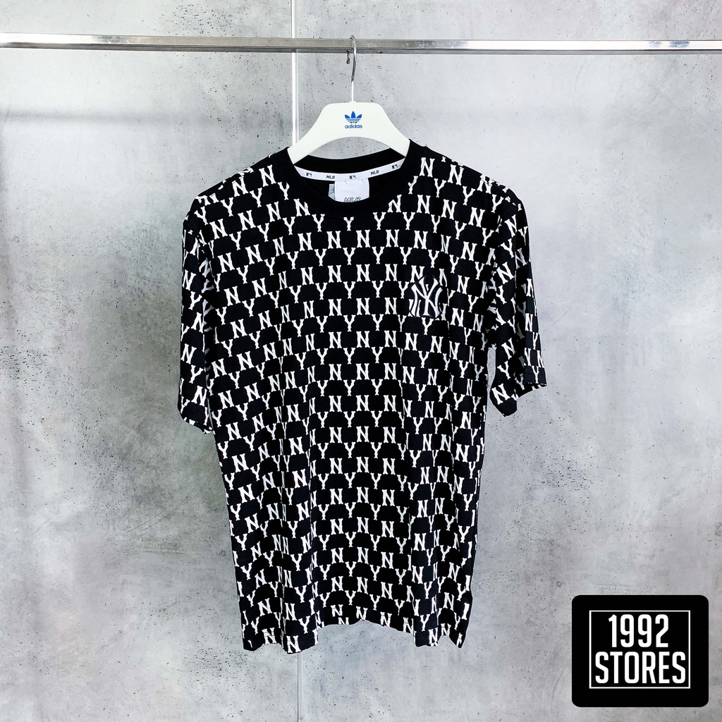 Áo Thun Ny Mlb Monogram Nam Nữ  - Hàng Xuất Dư Cambodia - Chất cotton dày dặn ko bao giờ xù lông