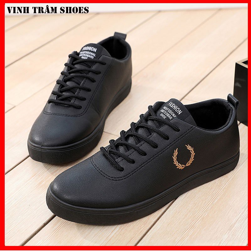 Giày thể thao nam sneaker màu đen bông lúa đế cao 4cm,hàng sẵn kho từ 38 - 43