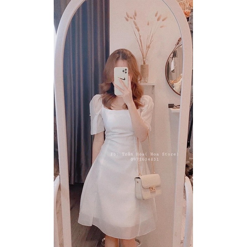 váy trắng bánh bèo( ảnh shop tự chụp)