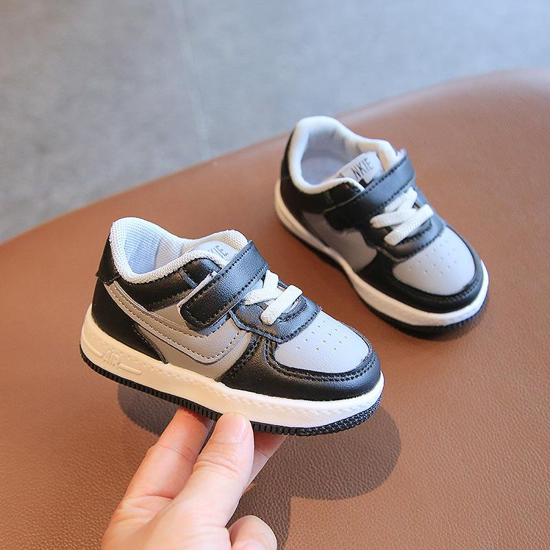Giày Sneaker đế mềm giày thể thao cho bé màu trơn quai dán thời trang cho trẻ em [G02]