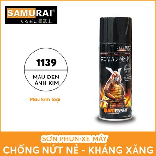 Chai sơn 1139 màu đen kim loại - Sơn Samurai