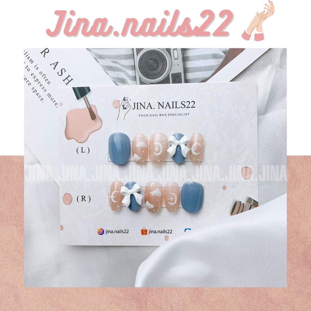 Móng giả nailbox nơ mây