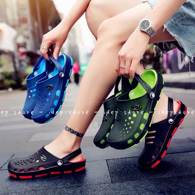 Dép Cross Unisex sục nhựa mềm đi mưa bít mũi IDEP- SL009 | BigBuy360 - bigbuy360.vn