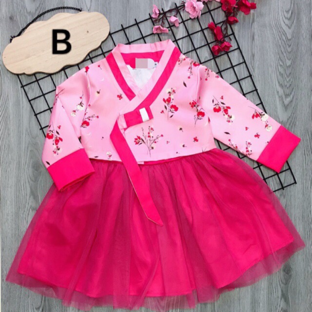 BỘ VÁY ĐẦM ÁO HANBOK BÉ GÁI TRANG PHỤC HÀN QUỐC ĐI TẾT ĐI CHƠI