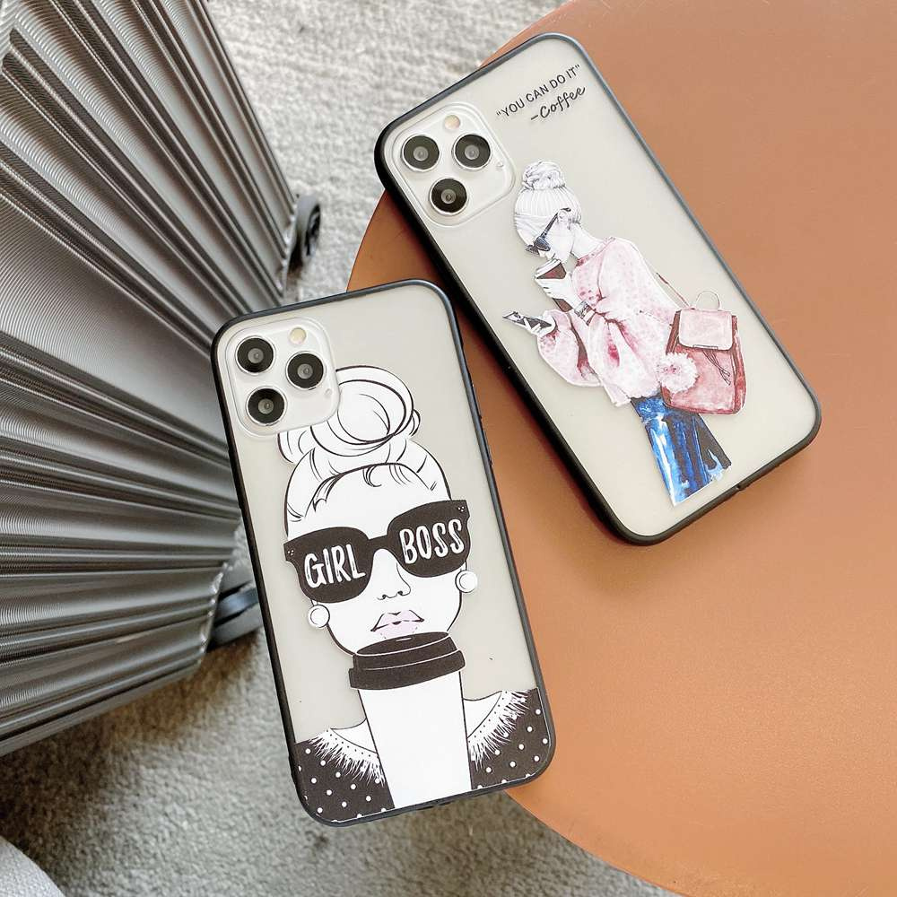 Ready Stock Ốp lưng Redmi Note 10 9 8 7 6 Pro K30 20 Pro 10X Pro Xiaomi Mi Note 10 Lite 10T 9T Pro Phone Case Girl Boss Shell Silicon Soft TPU Fashion Casing Protection Anti-fall Back Cover