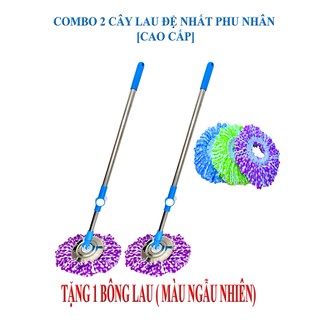 COMBO 2 Cây lau nhà 360 độ Đệ Nhất Phu Nhân ROBOT [Cao Cấp- Siêu Vắt ] ( Thân To - Không ráp nối)-TVL2E152