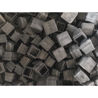 Combo 10 bịt cao su trong- bịt ngoài sắt hộp 25x25