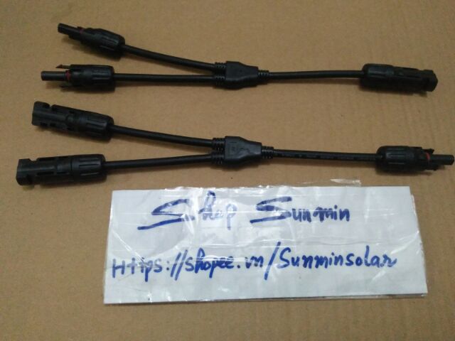 Jack đôi MC4 đấu song song 2 tấm pin mặt trời
