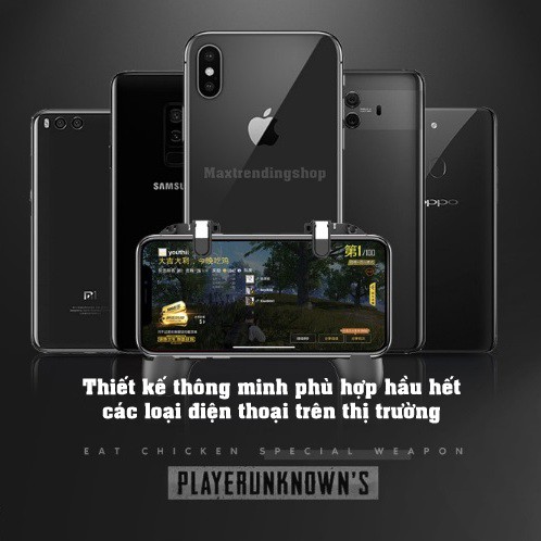 Tay cầm chơi game PUBG PRO, tích hợp quạt tản nhiệt ,tối ưu 4 ngón cho điện thoại PUBG/ROS/FF