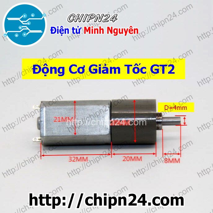 [1 CÁI] (F93.1) Động Cơ Giảm Tốc GT2 3-12VDC