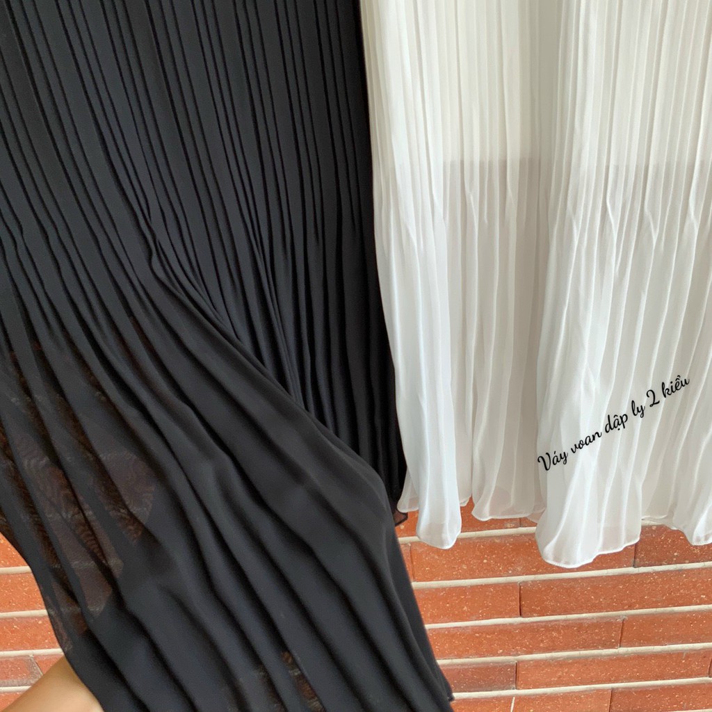 chân váy dập ly dài 2 kiểu xinh xắn đủ màu xinh dễ mix đồ