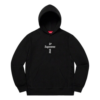 Áo Hoodie Tay Dài Vải Cotton Thêu Chữ Supreme Kiểu Cổ Điển Cá Tính Cho Nam Và Nữ