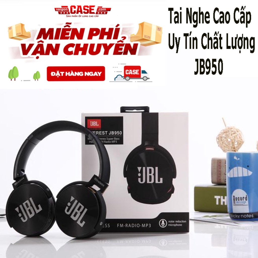 Tai nghe chụp tai bluetooth JBL950 giá rẻ - Tai nghe trùm đầu, kết nối nhanh chóng, âm thanh sắc nét. Bảo hành 1 đổi 1