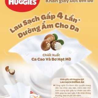 Khăn ướt Huggies hộp 72 miếng