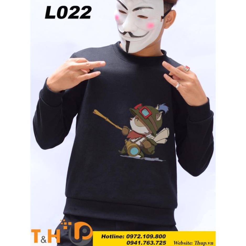 🎁 SALE- Áo game thu đông liên minh huyền thoại in hình teemo 💖