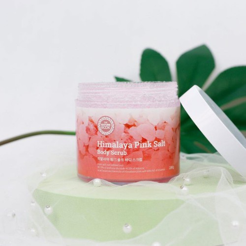 Muối tắm dưỡng trắng toàn thân muối hồng Himalaya The Nature Book - Himalaya Pink Salt Body Scrub,