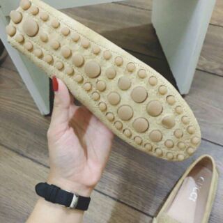 Giày lười da lộn mềm êm