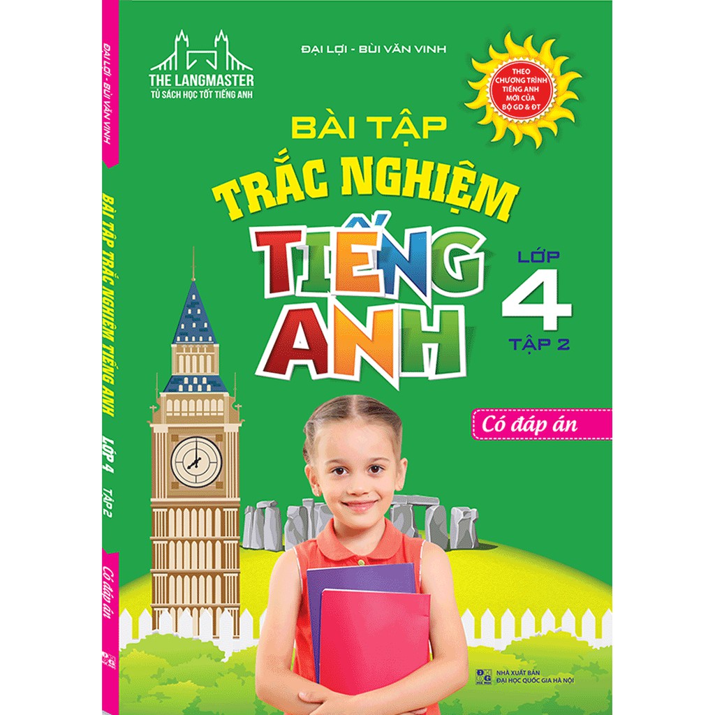 Sách - The Langmaster - Bài Tập Trắc Nghiệm Tiếng Anh Lớp 4 Tập 2 (Có Đáp Án)