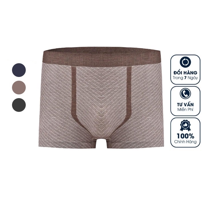 Quần Lót Nam Boxer Chất Liệu Vải Bamboo Co Giãn Thoáng Mát, Kháng Khuẩn Chống Mùi Hôi