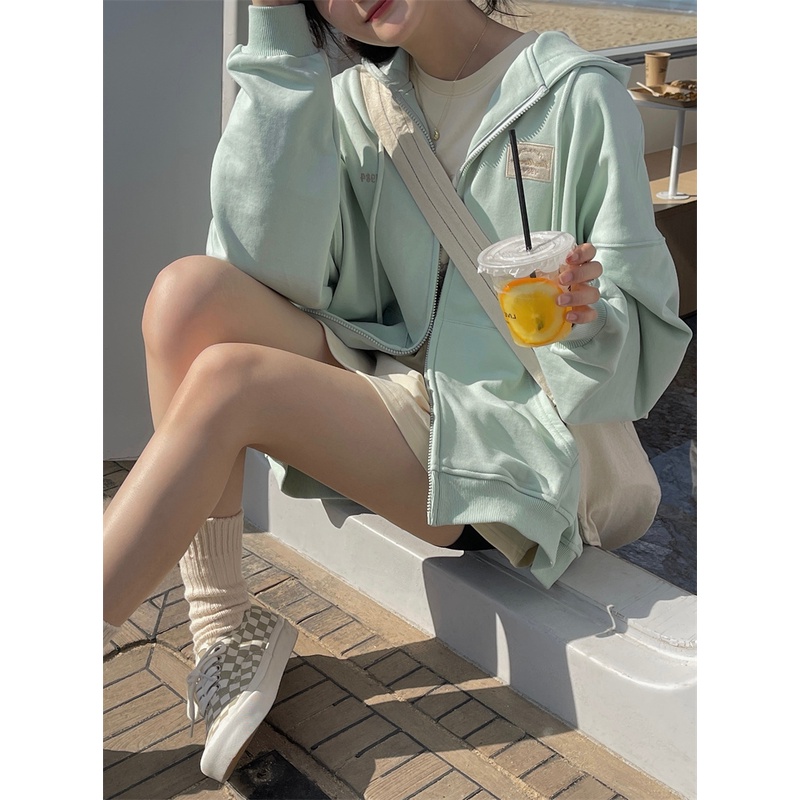 Áo Hoodie Nữ Dáng Rộng Thời Trang Phong Cách Hàn Quốc