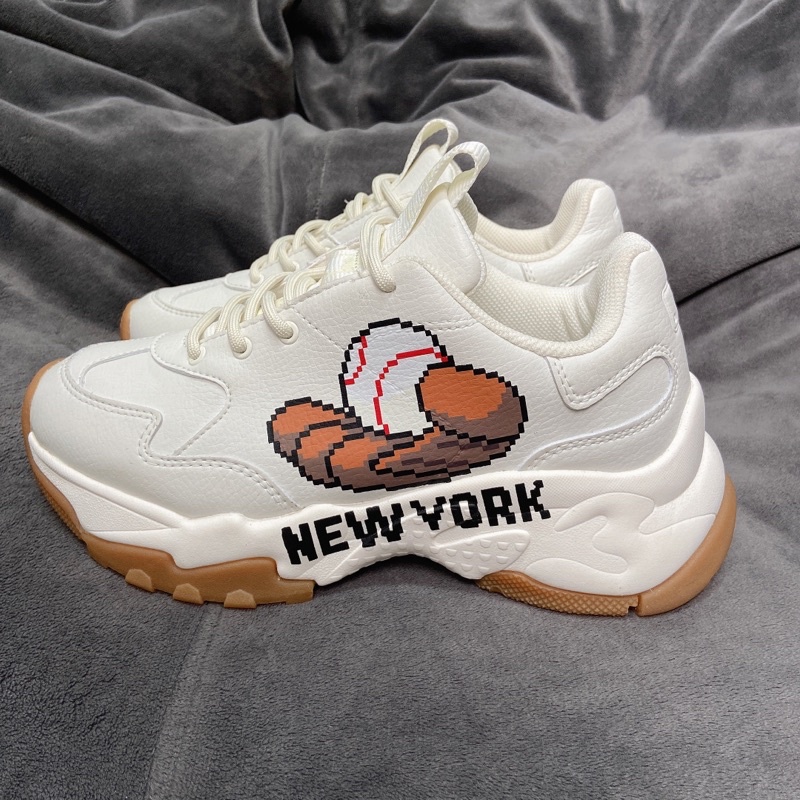 Giày MLB  đế tách,Giày MLB boston , LA , new york , NY Đế Nâu Thể Thao Nam Nữ IN 3D Đế Độn 5CM Full Box bill | BigBuy360 - bigbuy360.vn