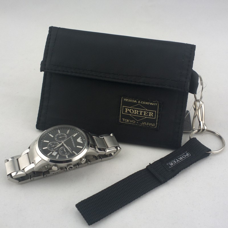 Head porter Japanese tide brand Yoshida Weir short wallet card bag coin bag hand nylon cloth simple