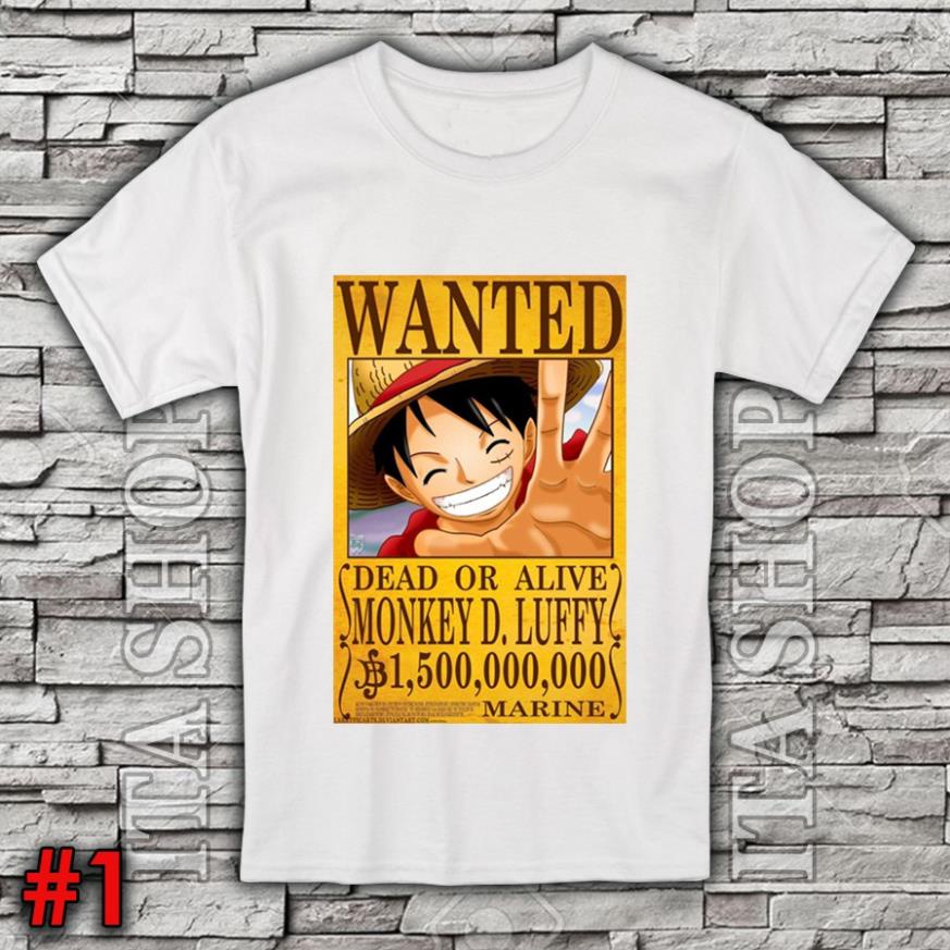 Áo Thun One Piece Wanted Băng Mũ Rơm (Nhiều mẫu) - Áo Thun Anime