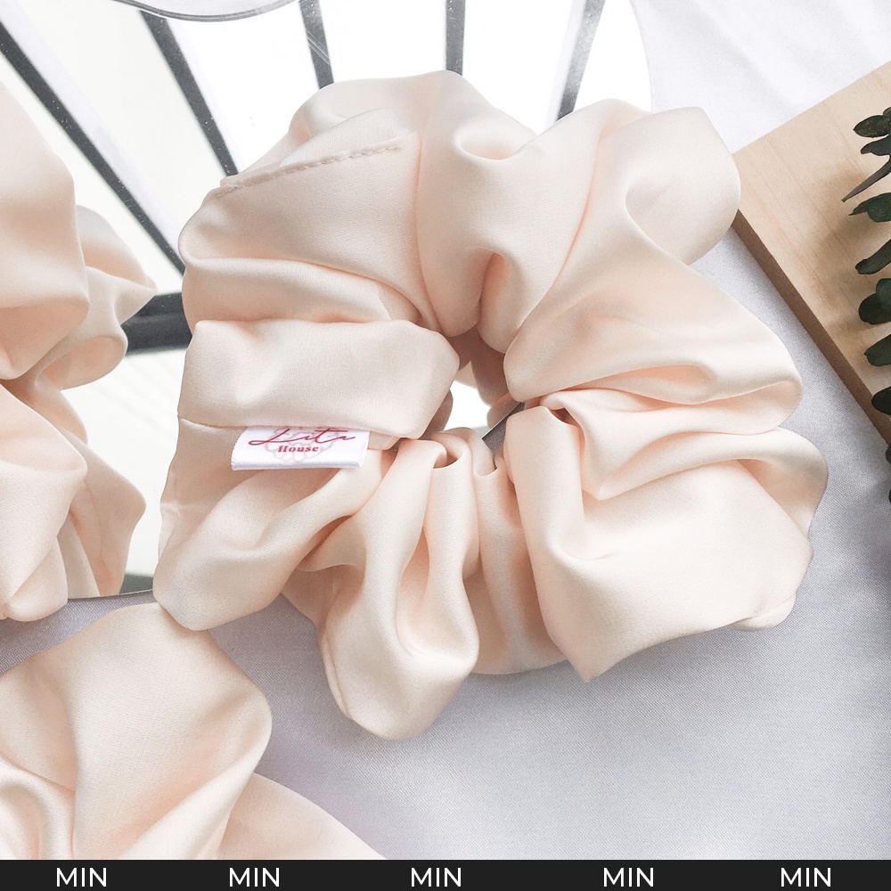 MIN - Dây chun buộc tóc Lụa Scrunchies Handmade I Cream