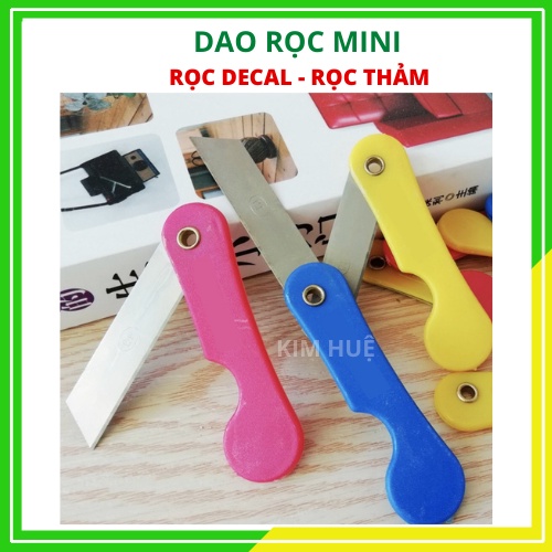 (Quà  Tặng) Dao rọc giấy decal gấp gọn nhỏ mini hỗ trợ cắt giấy dán kính phim cách nhiệt