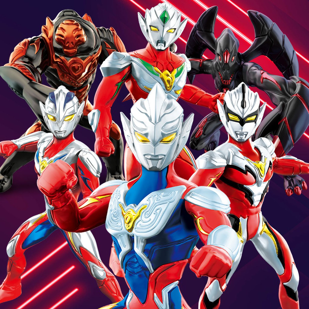 ₪♤■Được ủy quyền chính hãng Đa dạng Siêu nhân Tiga Ultraman vũ khí chiếu âm thanh và ánh sáng quái vật đồ chơi trẻ em mô