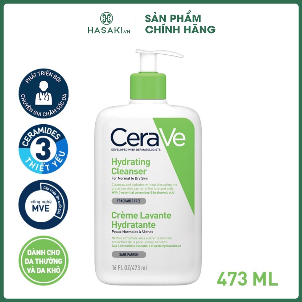 Sữa Rửa Mặt Cerave Sạch Sâu Cho Da Thường Đến Da Dầu