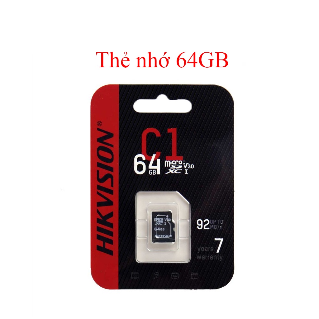 Thẻ Nhớ Micro SD HIKVISION 64GB - Tốc Độ Đọc Lên 92m/s - Dùng Cho Tất Cả Các Thiết Bị Hỗ Trợ Thẻ Nhớ Gắn Ngoài