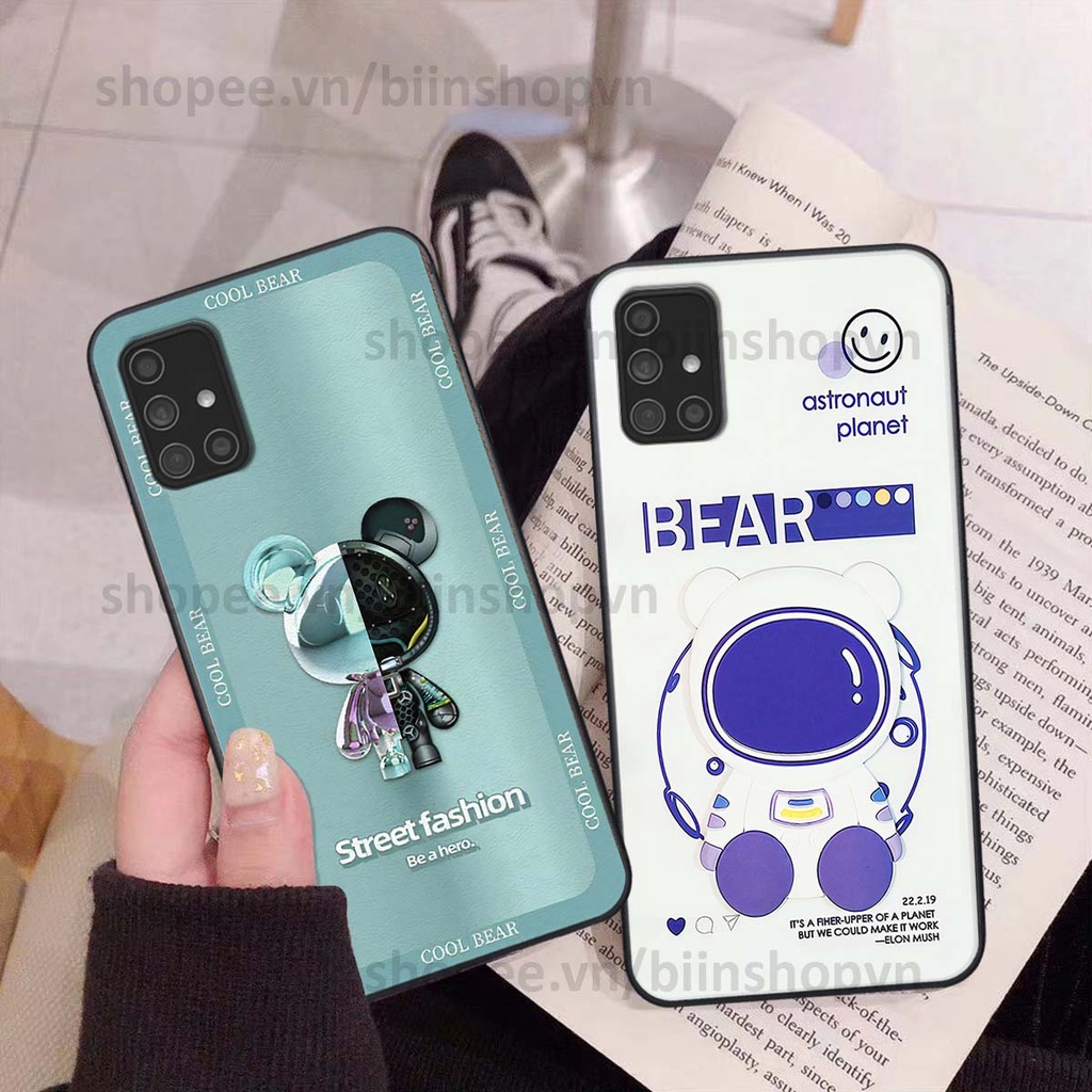 Ốp Samsung M51 hình gấu bear brick đẹp độc lạ, thời trang, cá tính