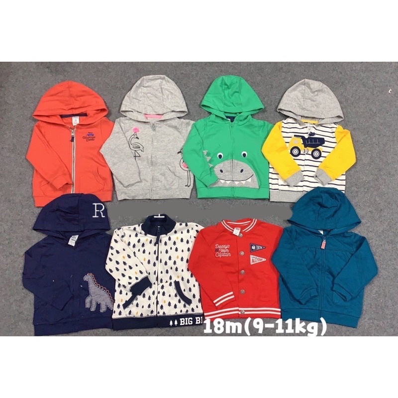 Áo khoác xuất dư mix hãng cho bé ❤️ Áo khoác nỉ da cá nỉ bông❤️ Size 0-5 Tuổi