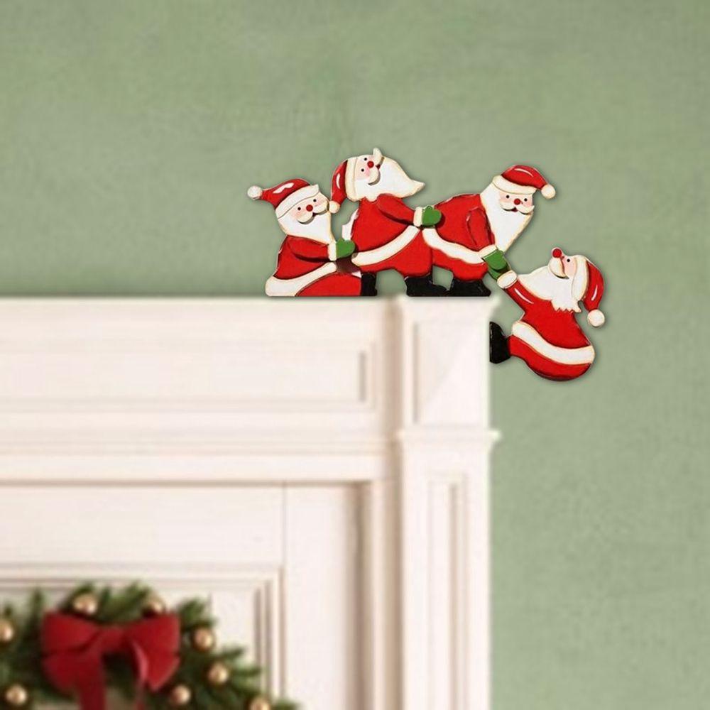 Phụ Kiện Trang Trí Khung Cửa Hình Tuần Lộc / Ông Già Noel / Nai Sừng Tấm Sáng Tạo