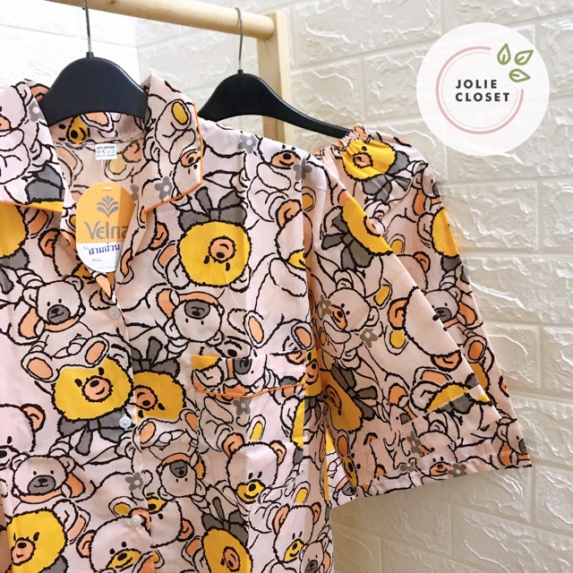 Bộ Ngủ Pijama Thái Lan Form Rộng Hình Gấu