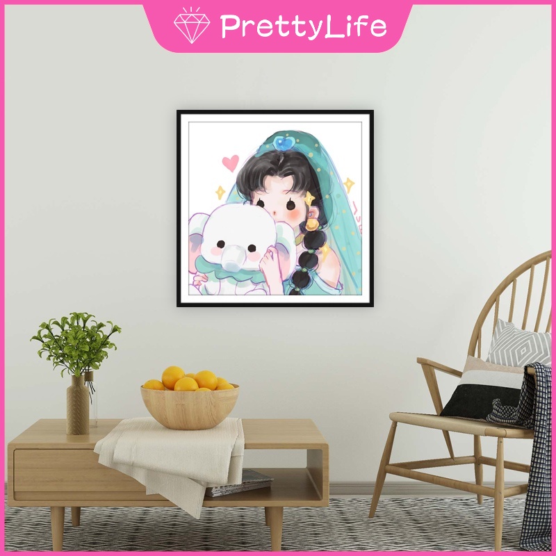 Bộ Tranh Đính Đá 5D Tự Làm Hình Nhân Vật Disney 30x30cm